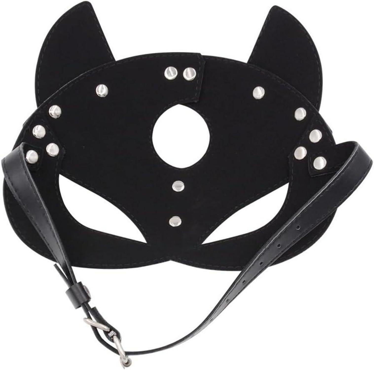 Katzenmaske BDSM Fuchs Maske Damen PU Leder Augenmaske SM Sexspielzeug