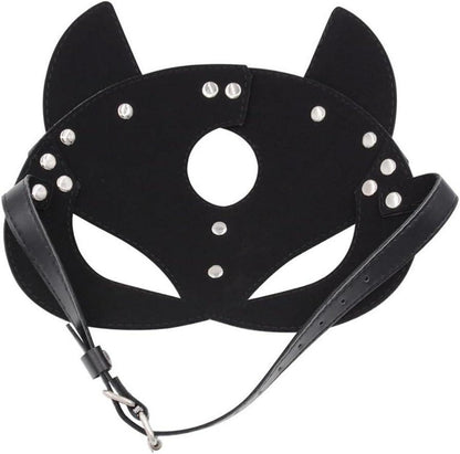Katzenmaske BDSM Fuchs Maske Damen PU Leder Augenmaske SM Sexspielzeug