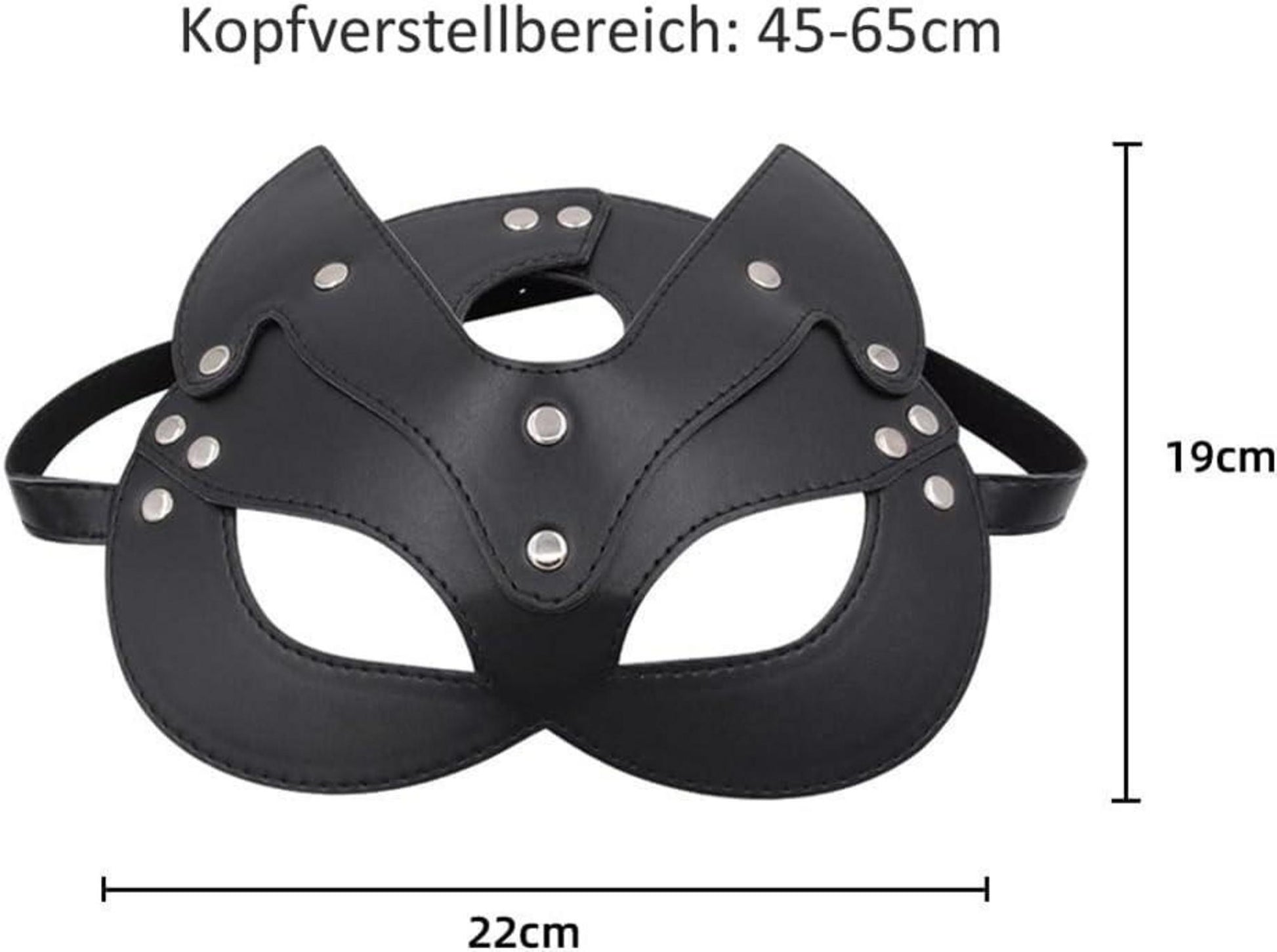 Sexy Katzenmaske PU Leder Bondage Maske Damen Catwoman BDSM Adult SM