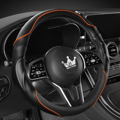 3D Auto Lenkradabdeckung Komfortgriff Massage, Orange Schwarz