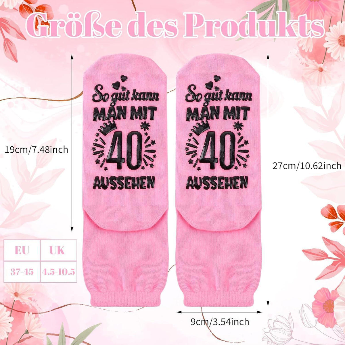 Geburtstags Socken Damen Baumwolle – Geschenkidee 40. Geburtstag