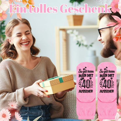 Geburtstags Socken Damen Baumwolle – Geschenkidee 40. Geburtstag