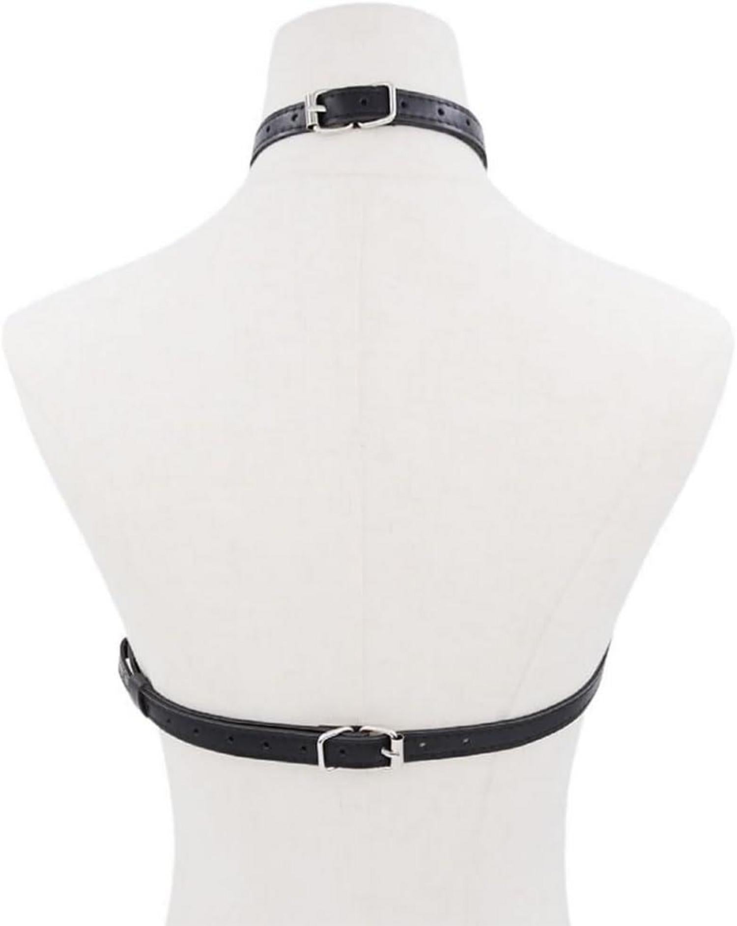 Moinha Damen Leder Body Harness Punk Brust Harness Sexy Dessous Bondage SM