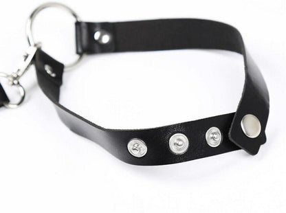 Damen Leder Body Harness Punk Brust SM Dessous Bondage Outfit