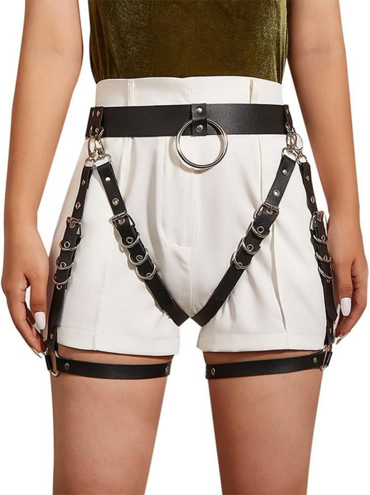 Sexy Punk Leder Bein Harness Oberschenkel Strumpfband Gothic Bondage