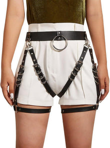 Sexy Punk Leder Bein Harness Oberschenkel Strumpfband Gothic Bondage