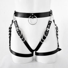 Damen Punk Leder Bein Harness Caged Oberschenkel Holster