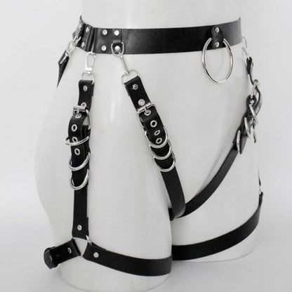 Sexy Punk Leder Bein Harness Oberschenkel Strumpfband Gothic Bondage