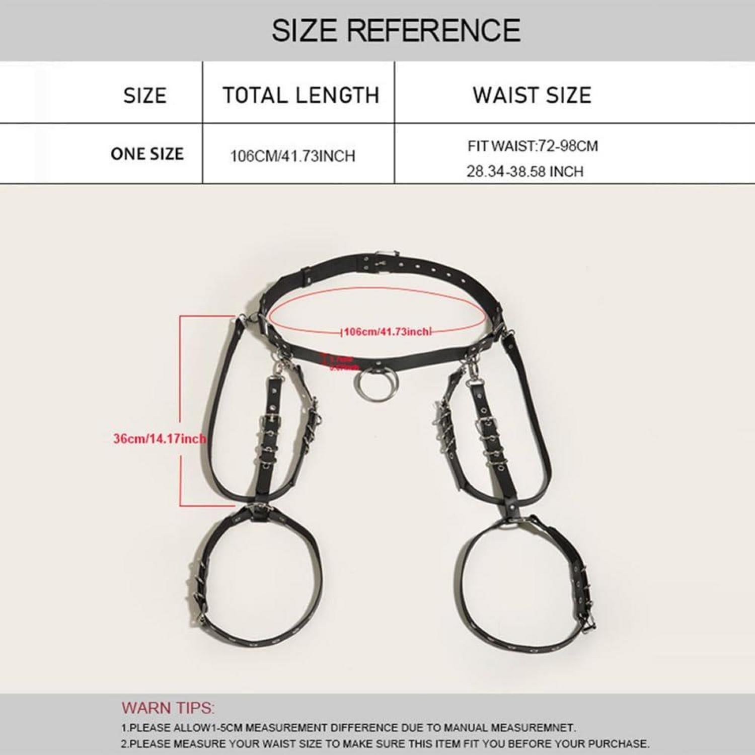 Damen Sexy Punk Leder Bein Harness Oberschenkel Holster Strumpfband Harajuku