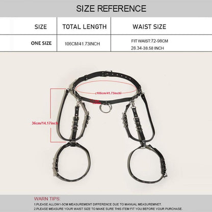 Damen Sexy Punk Leder Bein Harness Oberschenkel Holster Strumpfband Harajuku