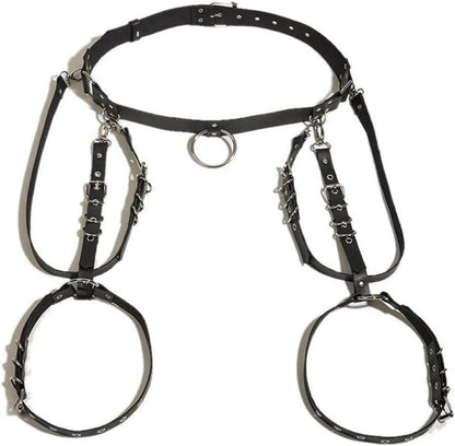 Damen Sexy Punk Leder Bein Harness Oberschenkel Holster Strumpfband