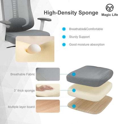 Ergonomischer Bürostuhl mit verstellbarer Lendenwirbelstütze