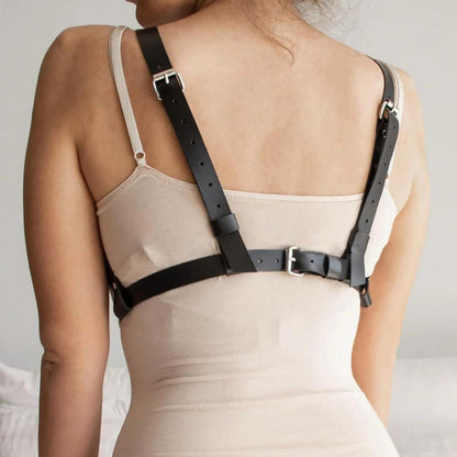 Moinha Punk Leder Harness Gothic Brustgurte BDSM Erotik Reizwäsche