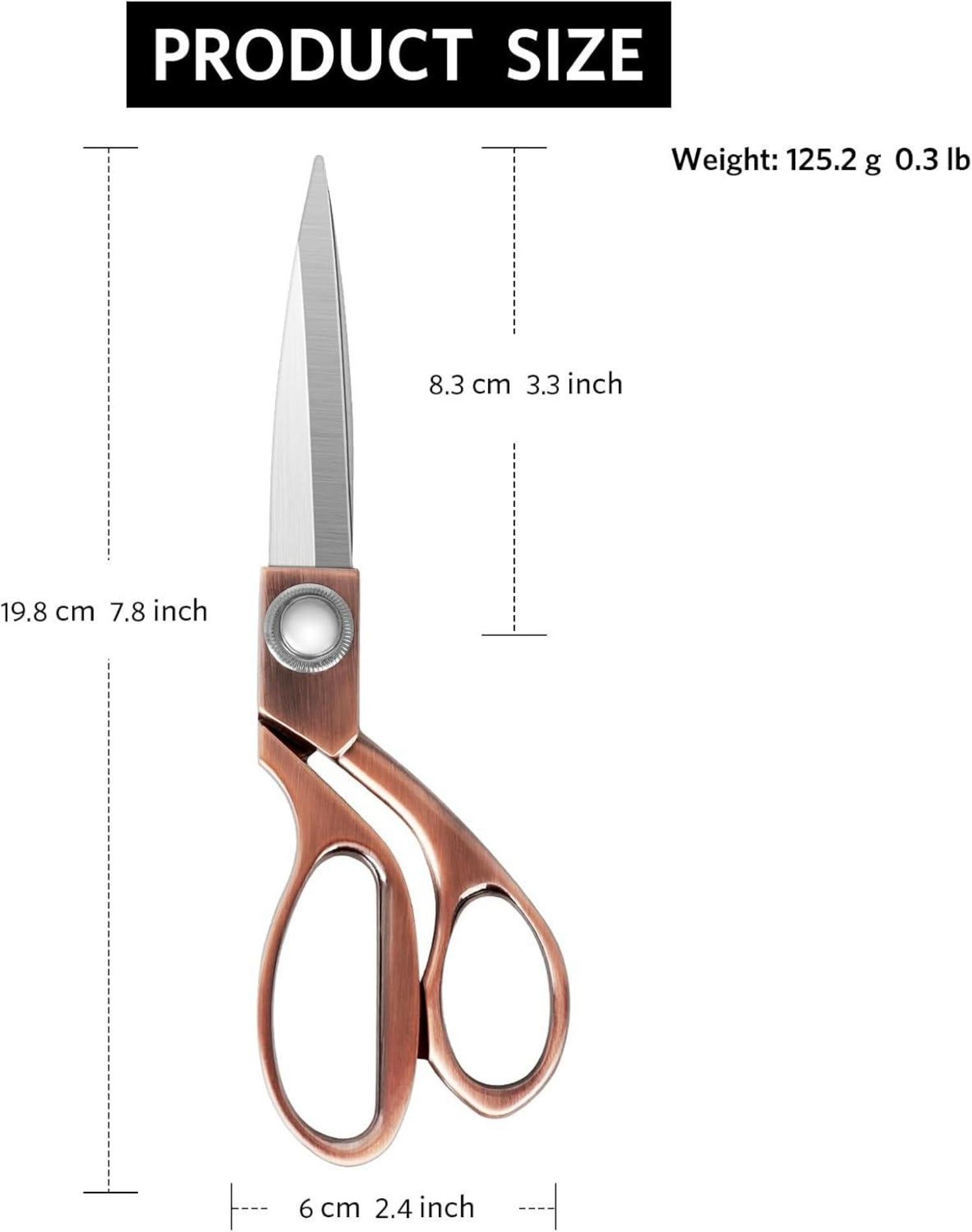 Nähschere mit ergonomischem Griff & extra feinen Klingen, Edelstahl, 20 cm
