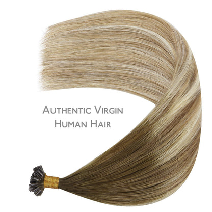 Echthaar Extensions U-Tip 45cm Ombré Braun-Blond