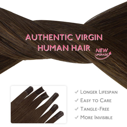 Echthaar Extensions U-Tip Schokoladenbraun 55cm
