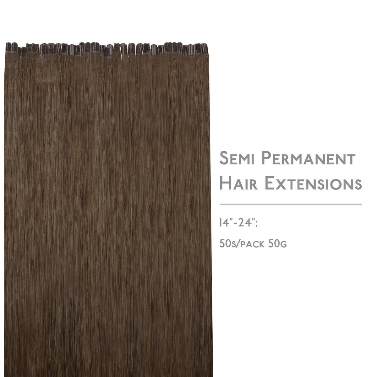 Echthaar Extensions U-Tip, Helles Ash Braun, 55cm