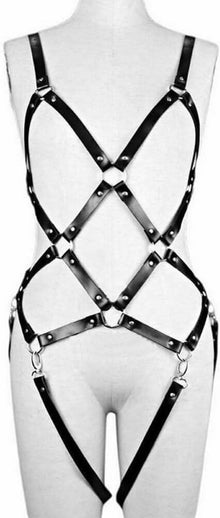 Damen Body Leder Harness Punk Brustgurte Ouvert BDSM Dessous