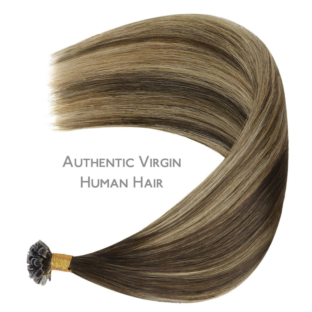 Echthaar Extensions U-Tip Bonding 60cm Schoko-Karamell