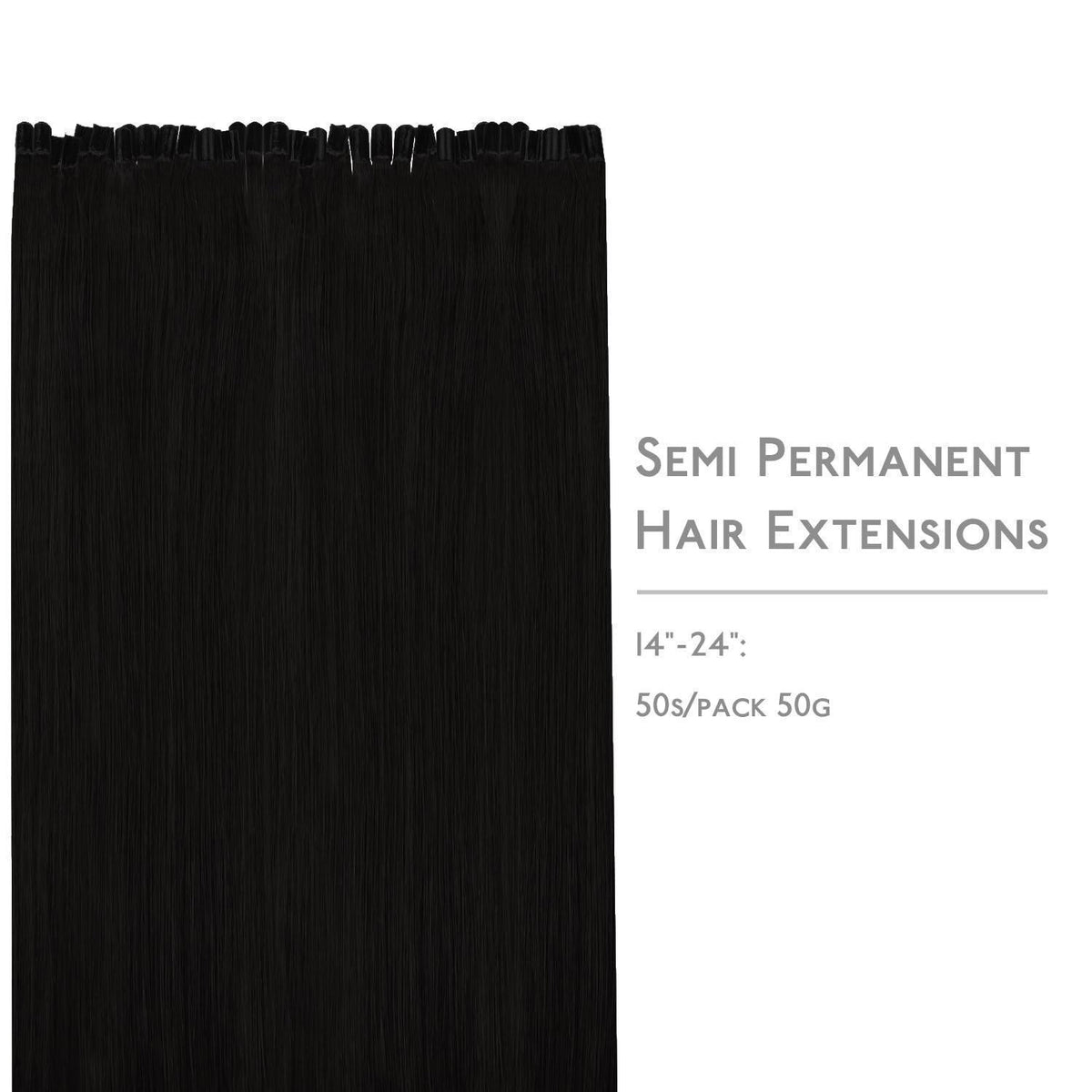 Echthaar Extensions U-Tip Tief Schwarz 50cm