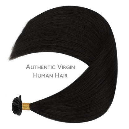 Echthaar Extensions U-Tip Tief Schwarz 50cm