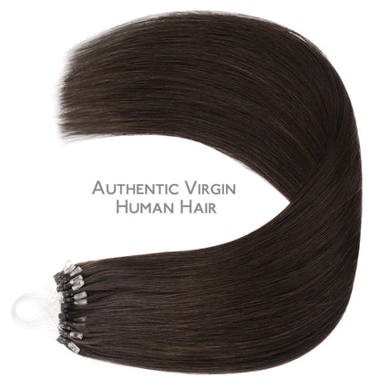 Remy Echthaar Microring Extensions 45cm Dunkelbraun