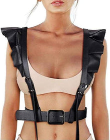 Taillengürtel Damen Schwarz Punk Gothic Party Harness Kette