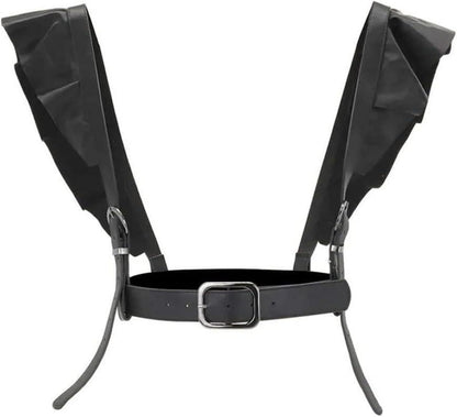 Damen Punk Taillengürtel Schwarz PU Leder Harness Gothic