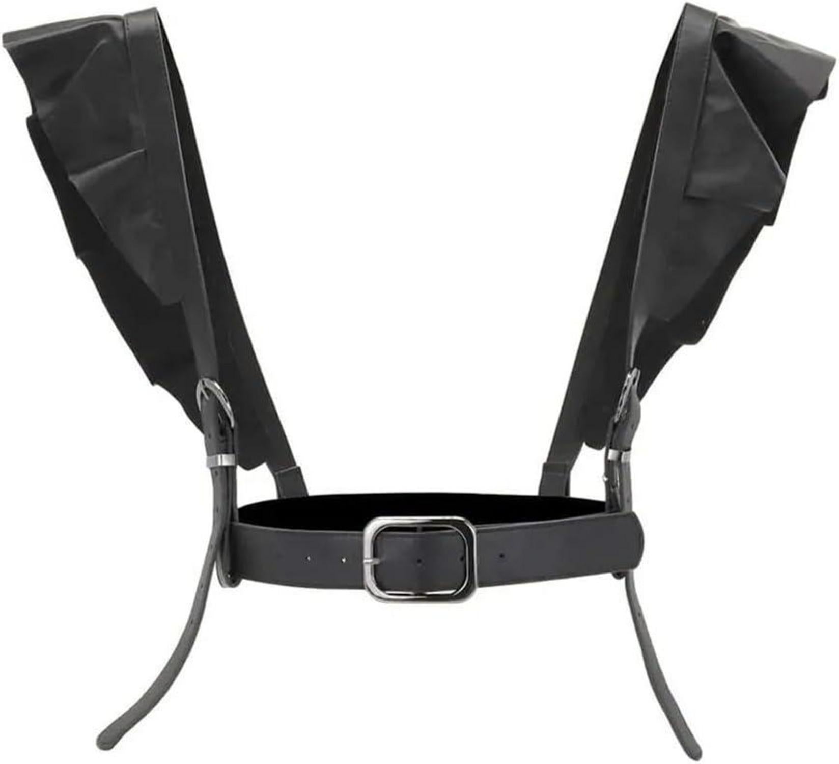 Damen Punk Taillengürtel Schwarz PU Leder Harness Gothic