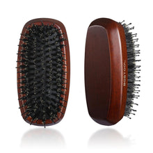 Mini Haarbürste Wildschweinborsten Nylonstiften für Damen