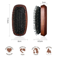 Mini Haarbürste Wildschweinborsten Nylonstiften für Damen