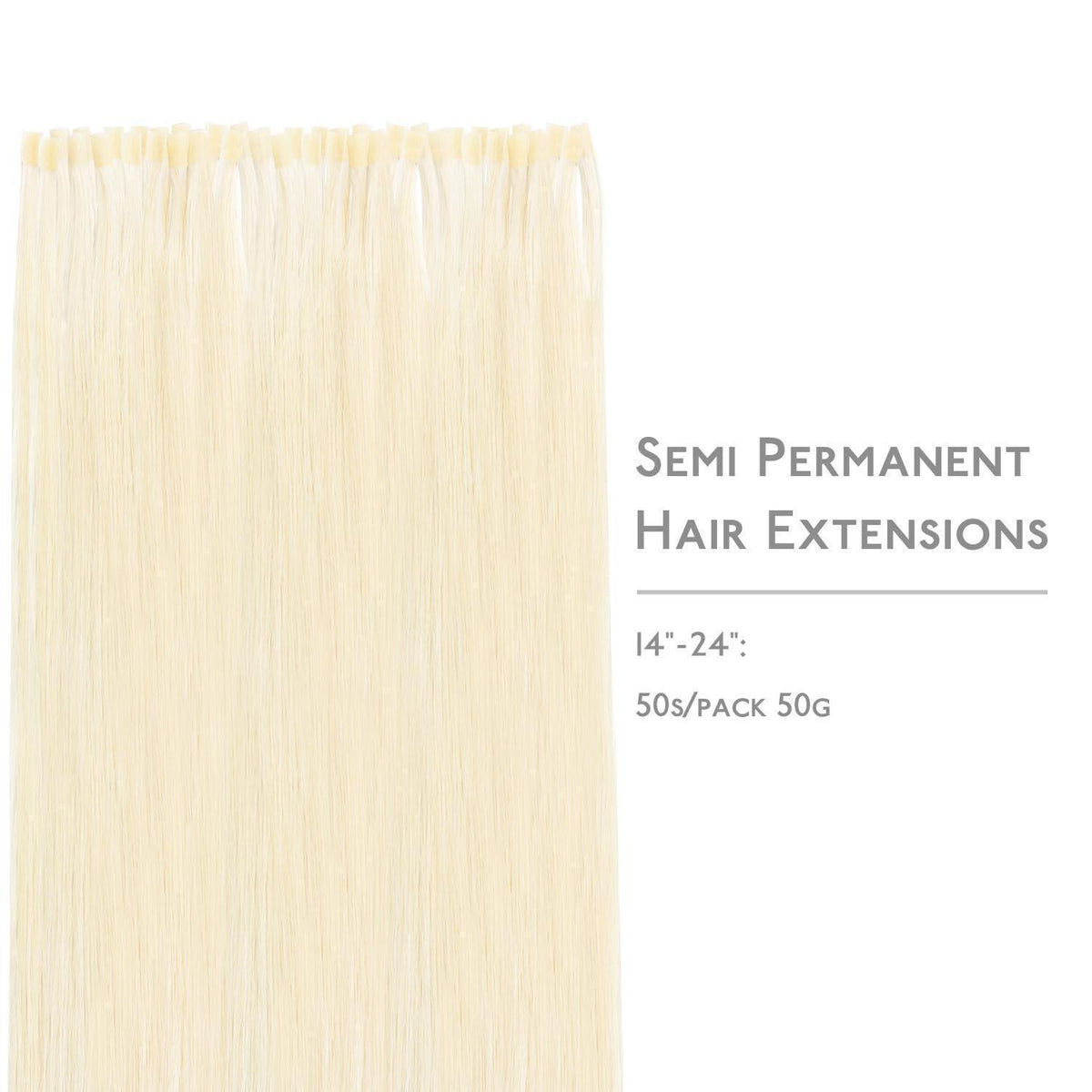 Echthaar Extensions U-Tip Platinblond 55cm 50g
