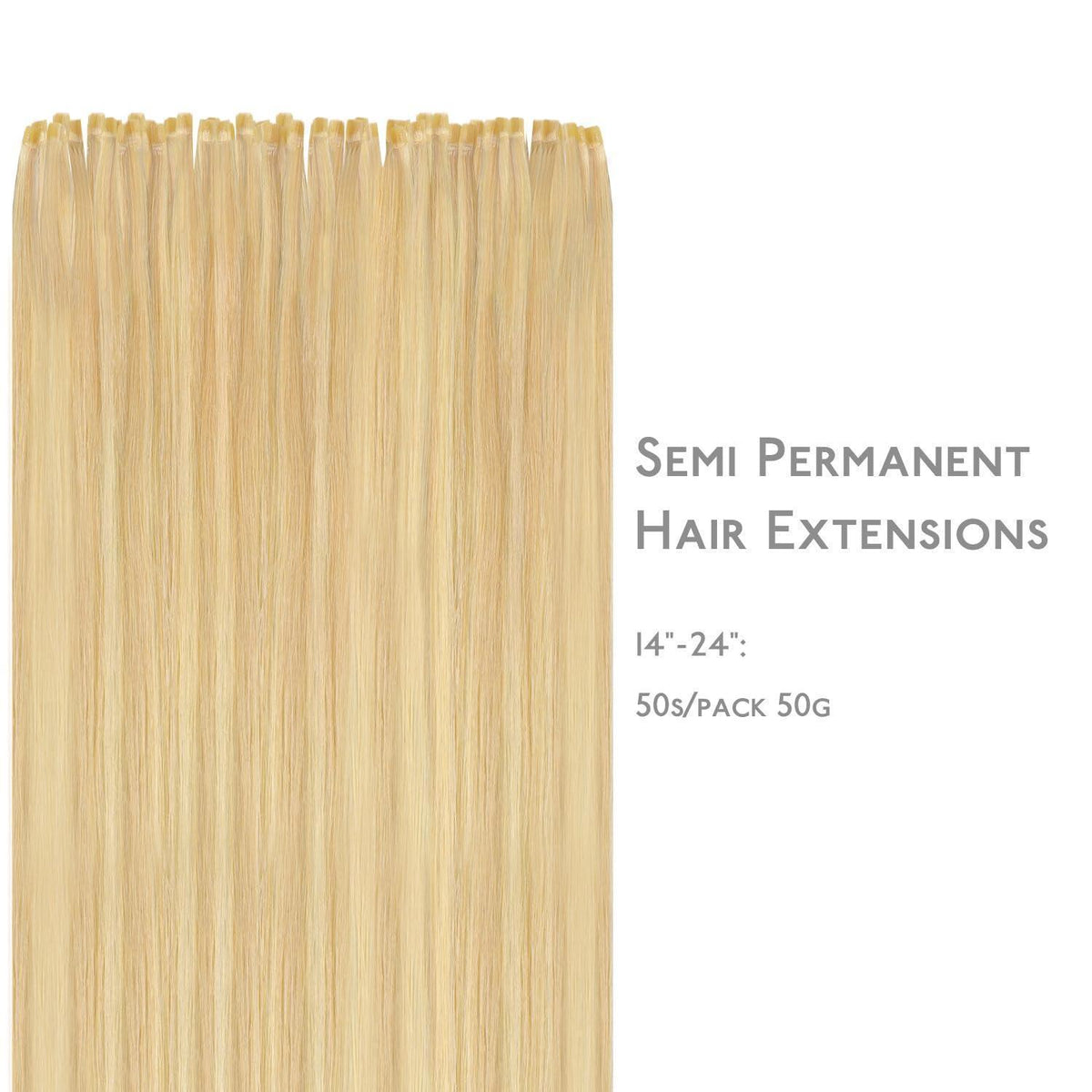 Echthaar Extensions Bonding Hellblond Highlights 45cm