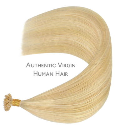 Echthaar Extensions Bonding Hellblond Highlights 45cm