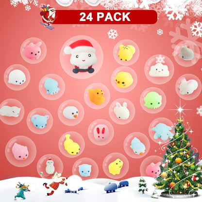 Adventskalender 2024 Weihnachts Mochi Squishies 24 Tage