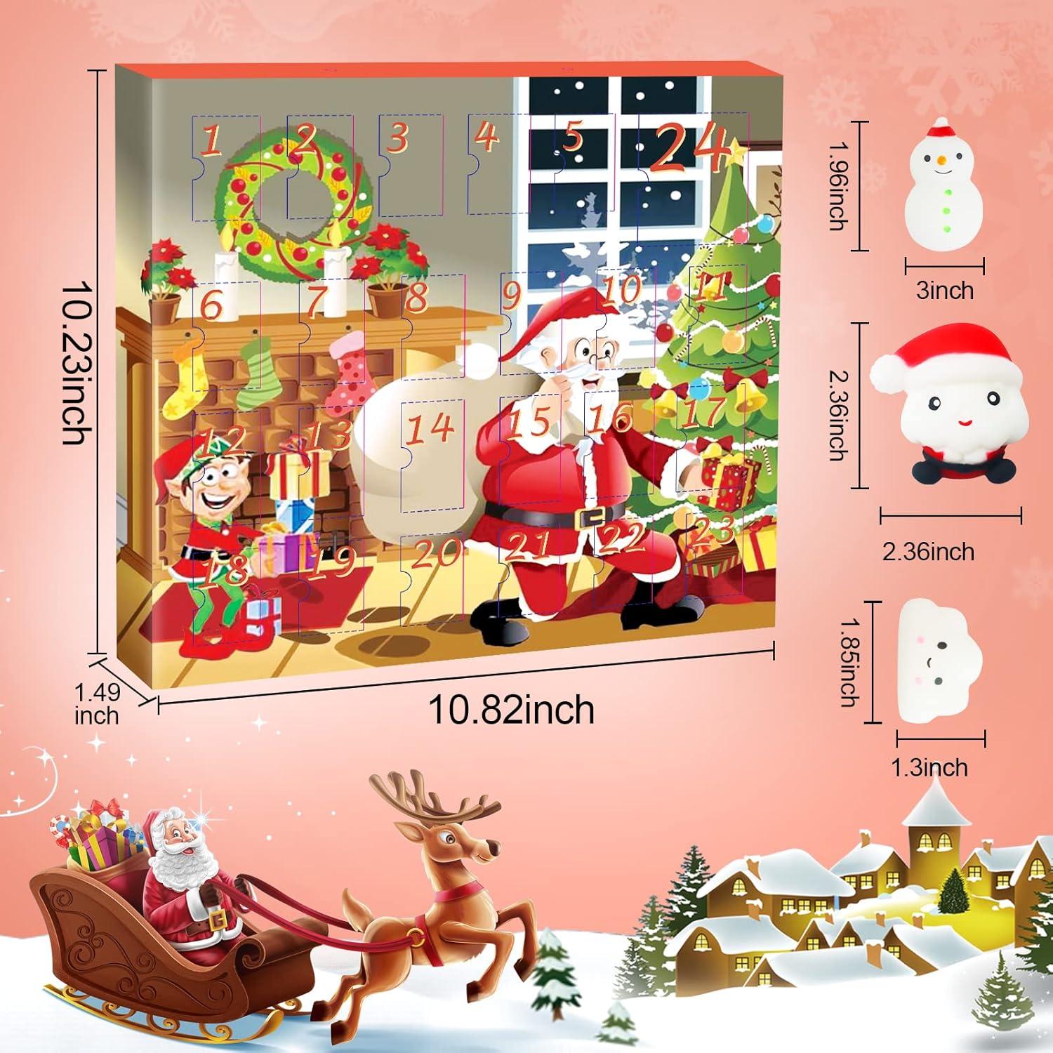 Adventskalender 24 Mochi Squishies Weihnachts Countdown Kalender