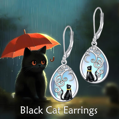 Keltisch Mond Ohrringe Sterling Silber Geschenke Mädchen Moonstone