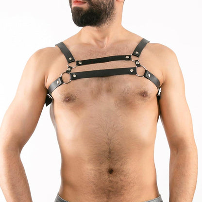 Herren Leder Brust Harness Punk Gothic Sexy Fetisch BDSM