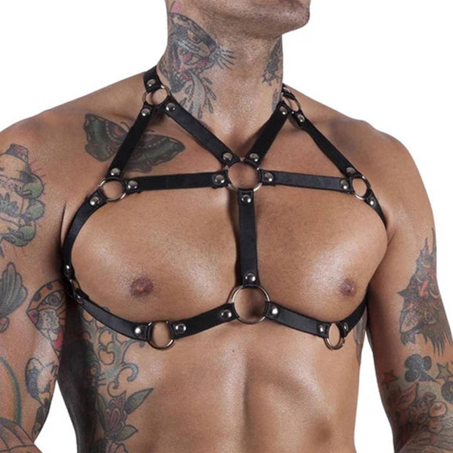 Brust Harness Männer Leder Body Bondage SM Fetish Erotik Kleidung
