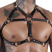 Herren Brust Harness Leder Body Bondage Fetisch SM Dessous