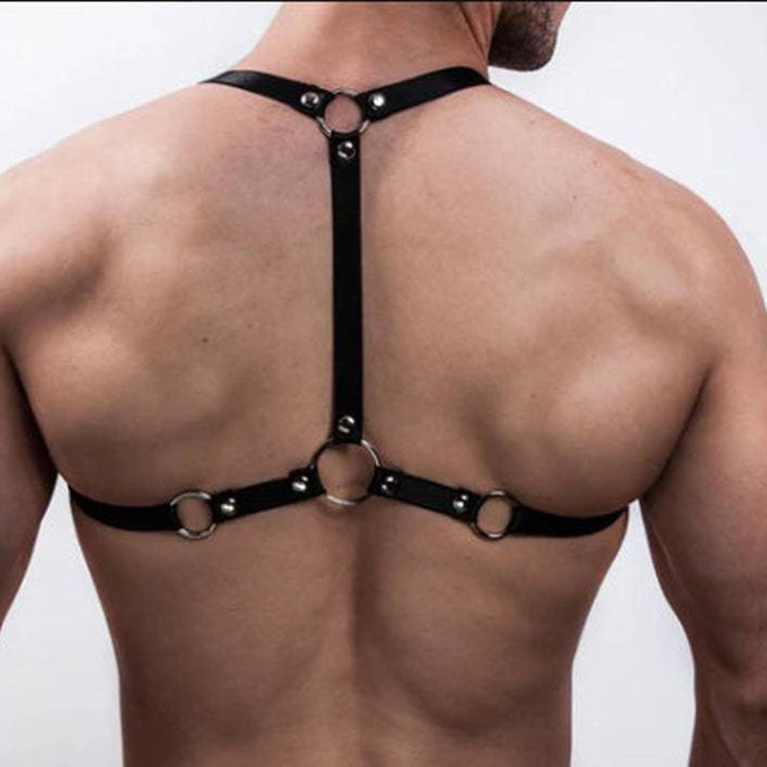 Brust Harness Männer Leder Body Bondage SM Fetish Erotik Kleidung