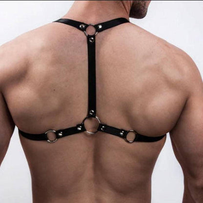 Brust Harness Männer Leder Body Bondage SM Fetish Erotik Kleidung