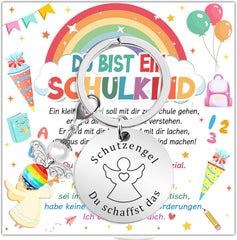 Schutzengel Schlüsselanhänger Einschulung Geschenk Mädchen Junge