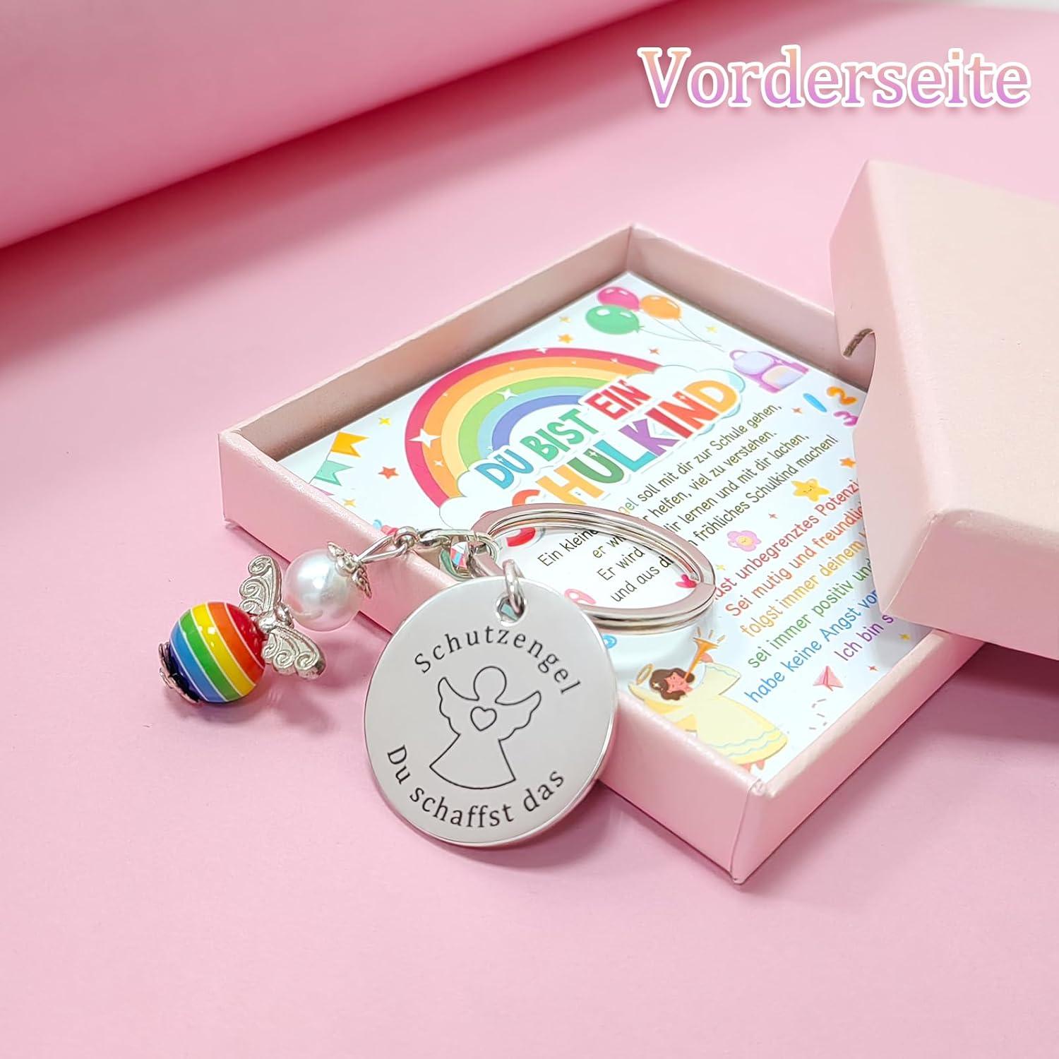 Schutzengel Schlüsselanhänger Einschulung Geschenk Mädchen Junge