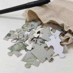 Gutschein Puzzle Geburtstagskarte 24-teilig Zeit anstatt Zeug Baumpuzzle