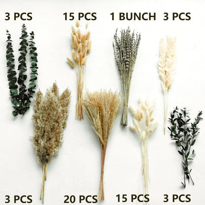 Deko Trockenblumen Pampasgras Eucalyptus Boho Stil Wohnzimmer