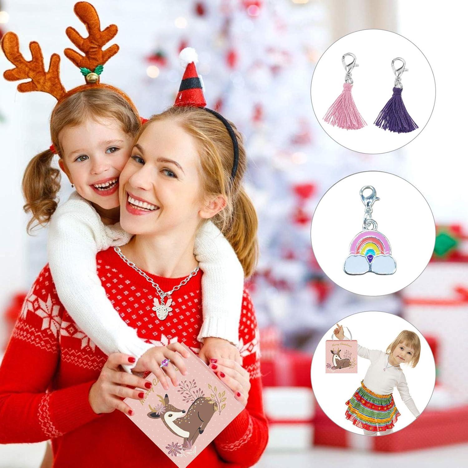 Adventskalender 2024 Kinder DIY Mädchen Rehkitz Armbänder Ring