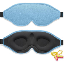 Schlafmaske 99,99% Lichtblockierend Blau