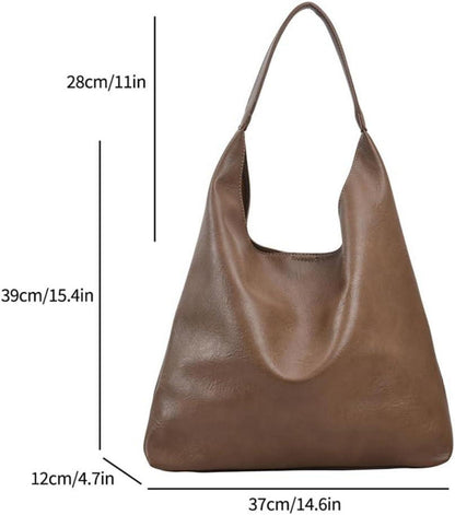 TIAASTAP Damen Groß Handtasche Weiches Leder Tote Bag Schultertasche