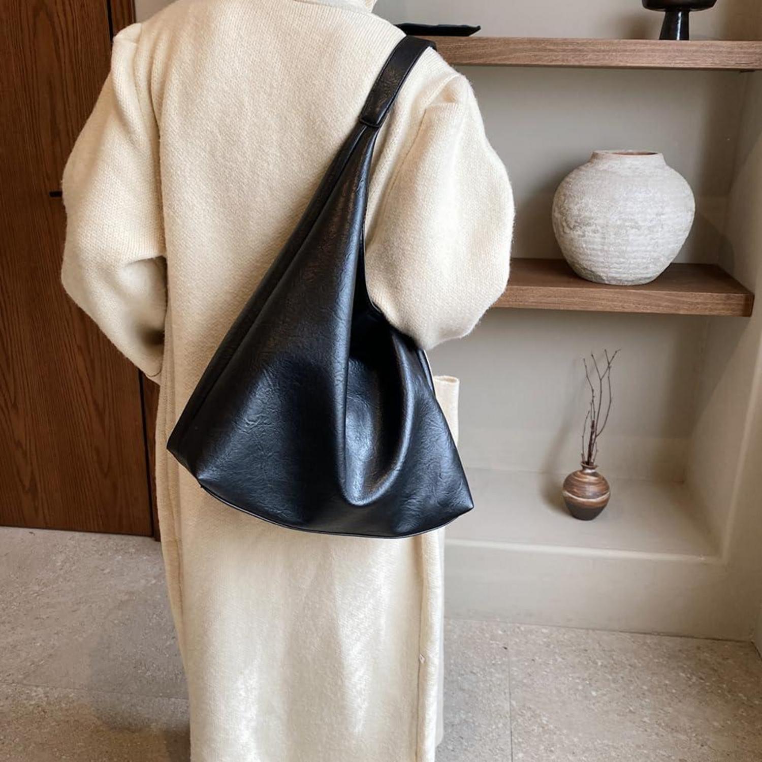 Große Handtasche Damen Leder Tote Bag Schultertasche mit Geldbörse